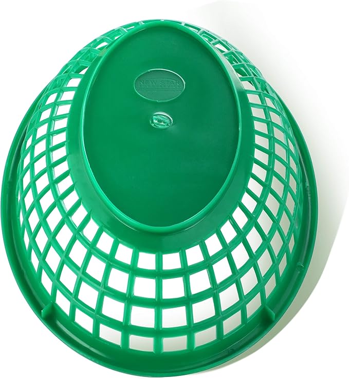 New Star Foodservice 44133 Fast Food Baskets, 9 1/4-Inch x 6-Inch Oval, Set of 36, Green