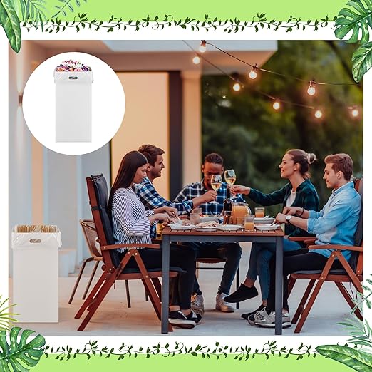 10 Pack 30 Gallon Recycling Bins Cardboard Trash Cans Disposable and Reusable Corrugated Cardboard Cans Bulk with 20 Garbage Bags for Parties Events(20 Gallon)