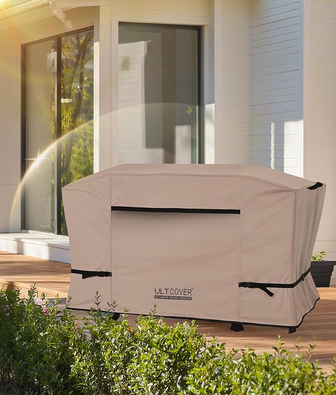 ULTCOVER 600D Outdoor Waterproof Griddle Cover for Blackstone Halo LoCo Cookers Nexgrill Weber 28 inch XL Two Side Shelves Flap Top Grill with Hood