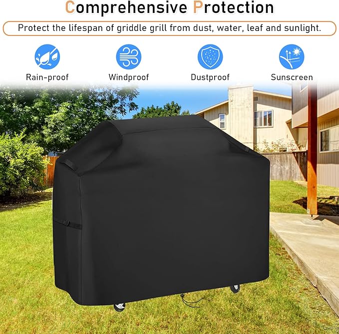 Gas Grill Cover for CharBroil 5+ Burner Gas Grill, Outdoor BBQ Cover Heavy Duty Waterproof Barbecue Grill Cover for Nexgrill - 72" L×24" W×42" H