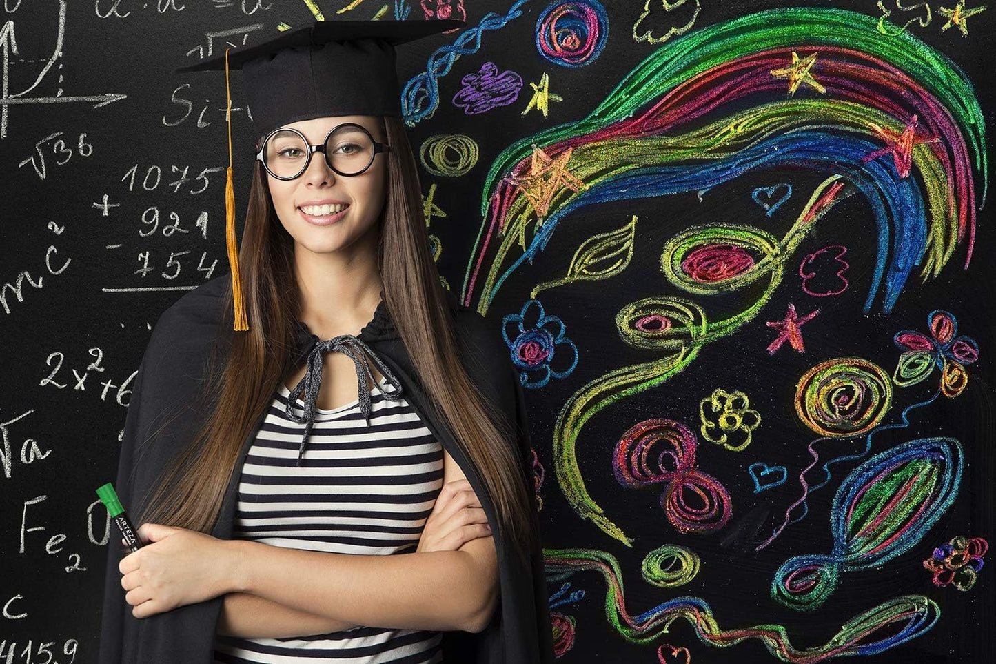 ARTEZA Liquid Chalk Markers, 42 Colors Pack with 50 Chalkboard Labels, Fine Tip Chalk Pens for Blackboard, Whiteboard, Windows, Mirrors, Glass