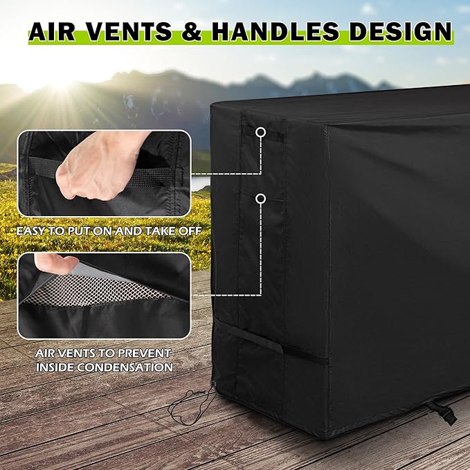 Griddle Cover for Blackstone Patio Series 2-Burner 28" Griddle with Air Fryer, Flat Top Grill Cover for Blackstone 28in 1962 Air Fryer Combo & Two Burners Grill
