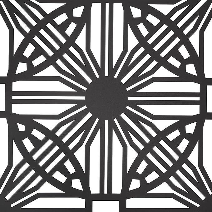 Outdoor Privacy Screen Freestanding, 36" W x 71.5" H Outdoor Decorative Screen Backyard Privacy Fence for Patio Garden Balcony Porch, Black Lattice Panels