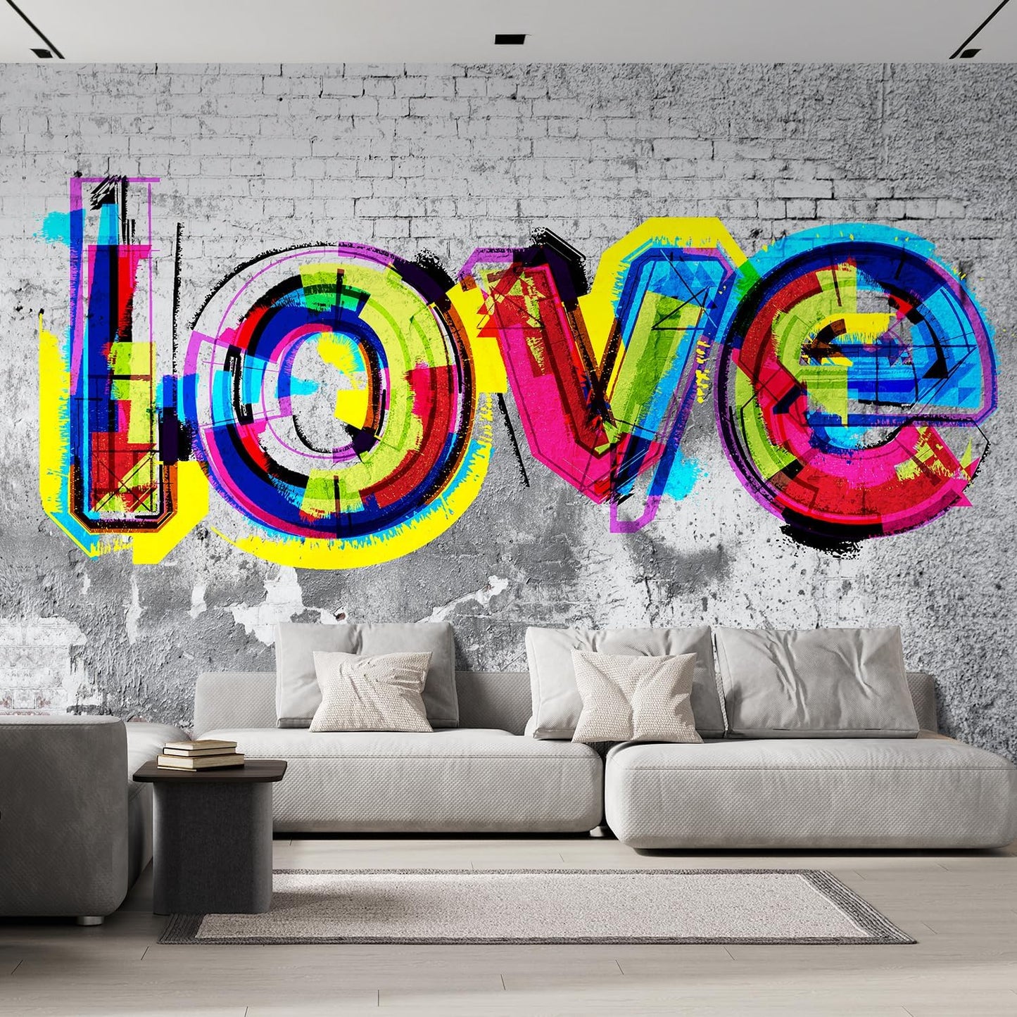 wall26 Colorful Graffiti Large Wall Mural, Removable Peel and Stick Wallpaper, Home Decor - 132x144 inches