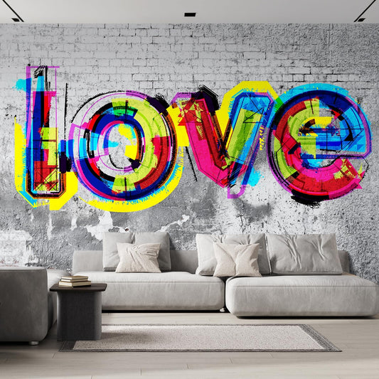 wall26 Wall Sticker/Wall Mural Colorful Graffiti, Not Peel and Stick, Non-Woven Wallpaper Decorative for Bedroom, Living Room, Office - 132x192 inches