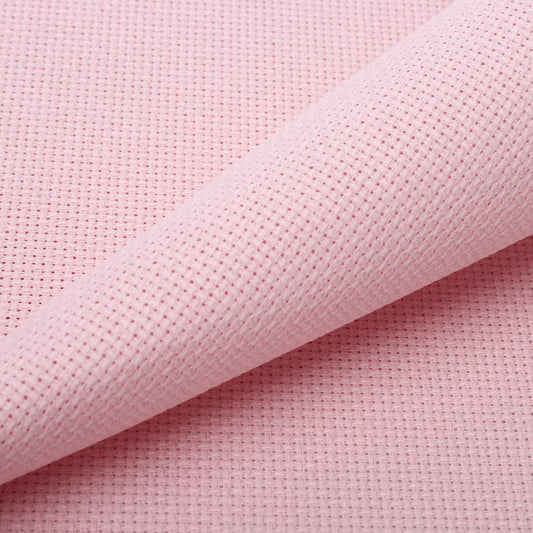 Aida Cloth 14 Count Cross Stitch Fabric,19×28inch (14CT, Pink)