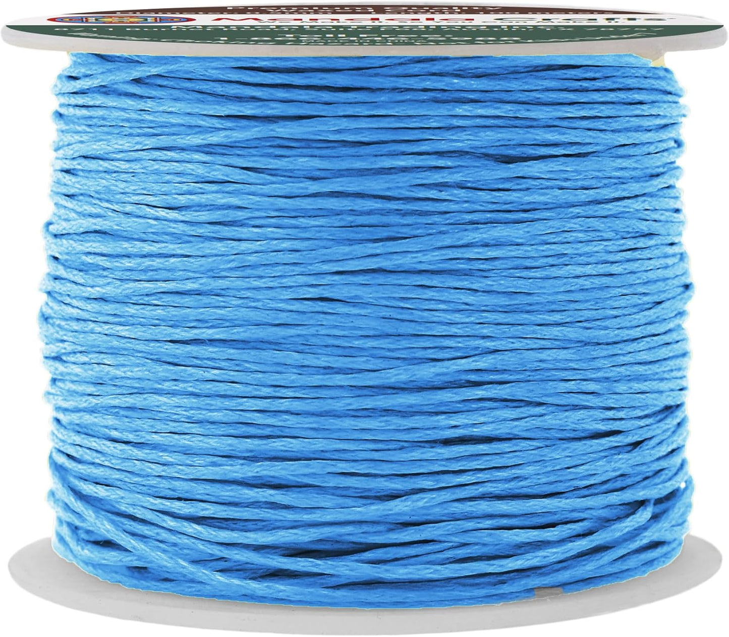 Mandala Crafts 0.5mm 109 Yards Sky Blue Cotton Waxed Cord for Jewelry Making Bracelet Cord Waxed String - Beading String Thread Jewelry Cords for Necklaces String