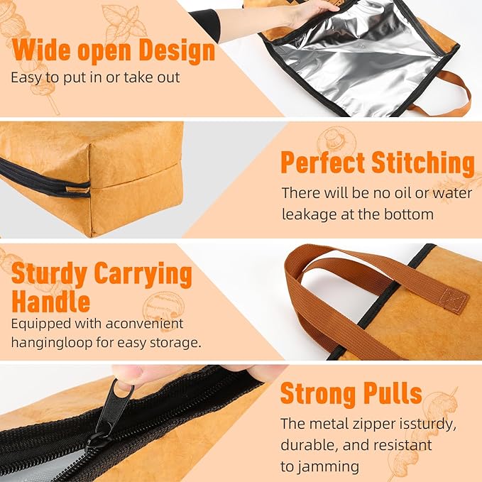 21in BBQ Blanket for Resting Meat - Smoking Meat Insulated Bag for Brisket/Beef/Pork Shoulder/Turkey - Valentines Day Gifts Birthday Anniversary Smoker Accessories Gift for Men