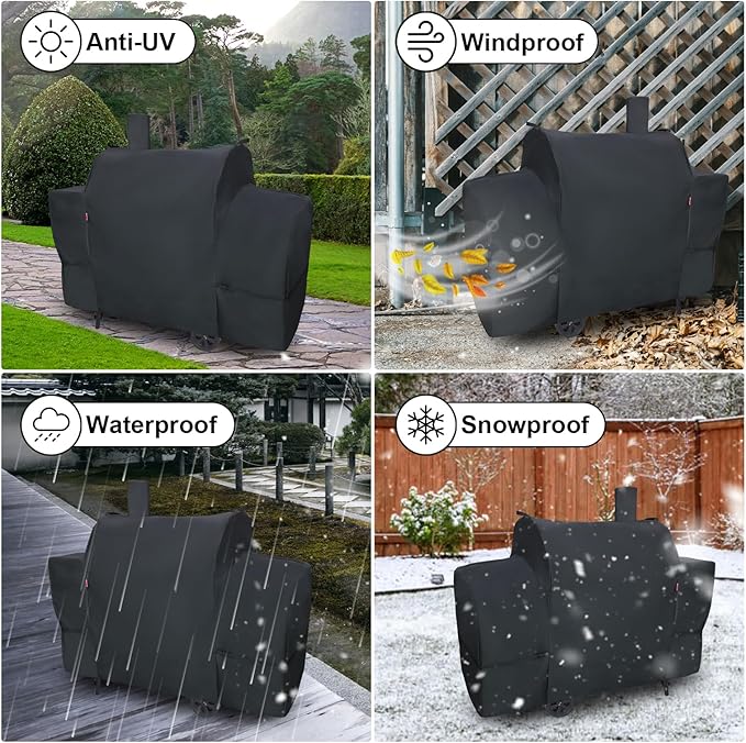 Outdoor Grill Cover Fits Royal Gourmet CC1830S/CC1830W/CC1830M/CC1830SC 30 Charcoal Grill, Waterproof 600D Heavy Duty Barrel Grill Cover, Fade Resistant & Rip-Proof BBQ Covers for Weather Protection.