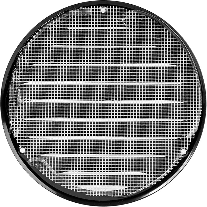 Repa Market 5 Inch (Opening Dimensions) Air Vent Covers/Black Galvanized Steel Return Air Grille/AC Vent Cover/Wall or Ceiling HVAC Registers Grilles & Vents for DIY & Home Improvement