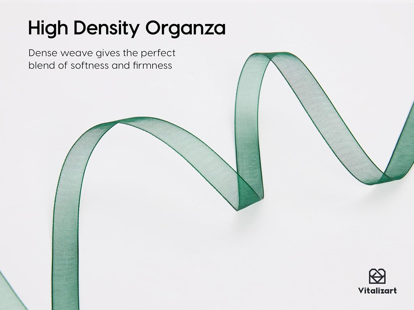 Vitalizart 3/8" x 30Yd Organza Ribbon Christmas Sheer Ribbons Set 10 Yd x 3 Rolls Red Green White Handmade Eco-Friendly for Christmas Gift Wrapping Tree Decor Bows Wreaths