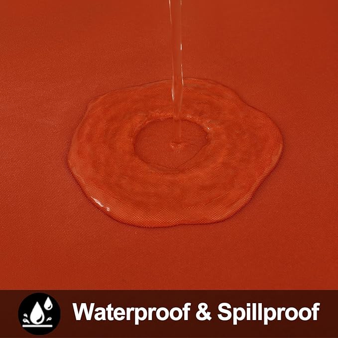 Smiry Rectangle Table Cloth 60x120 Inch, Waterproof Wipeable Vinyl Tablecloths Protector, Oil Spill Proof Plastic Table Cover for Dining, Picnic, Camping, Outdoor, Rust