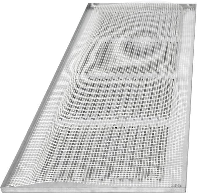 Repa Market Air Vent Cover 16x6 Inch (Outer Dimensions) Galvanized Steel Louvered Grill Cover with Mesh Screen/Wall or Ceiling Vent/HVAC Register for Indoor and Outdoor Ventilation