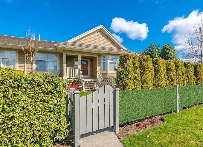 Artificial Ivy Privacy Fence Wall Screen,160x60 in UV-Anti Faux Greenery Backdrop Ivy Vine Leaf Hedges Fence Panels for Patio, Balcony, Garden, Backyard Indoor Outdoor Green Wall Decor
