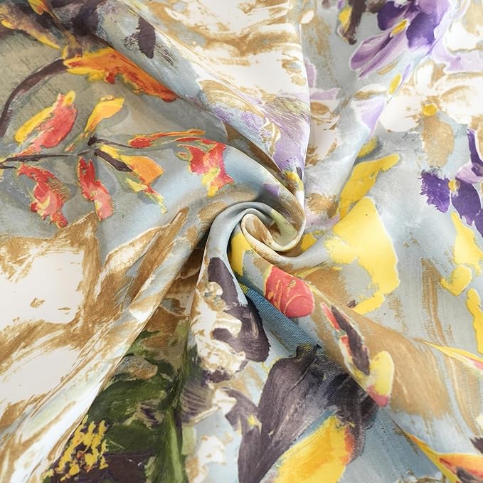 Spring Summer Rectangle Tablecloth, Activated Print Floral Waterproof Table Cloth, Dining Table Cover for Dining, Picnic, Outdoor, Wedding - 72''x54'' - Green
