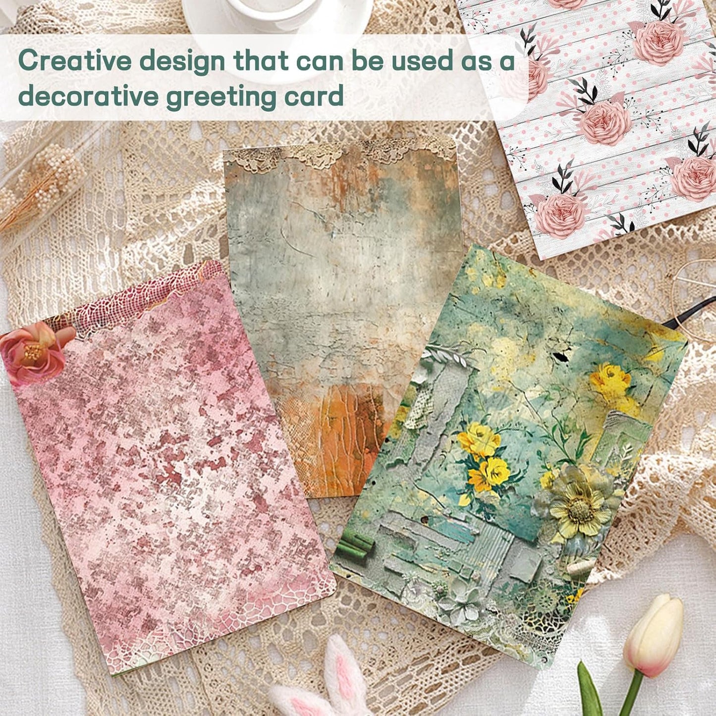 Scrapbook Paper 12x12 inch, 24 Sheets DIY Origami Decorative Craft, Double sided printing, Photo Album Decor Wooden-free Paper for Gift Wrapping Card Making Collage Album Decorative (Pink)