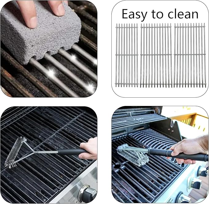 18" Stainless Steel Cooking Grid Grate for Charbroil Performance 463376018P2, 463376117, 463377117, 463673617, 463377017, 463347017 and 5 Burners 463347519 463347418 463342119 Gas Grill