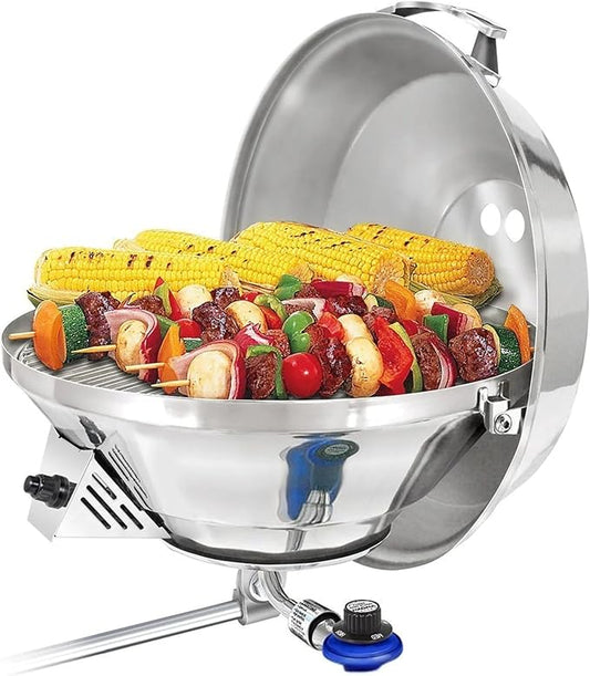 Magma Products, Marine Kettle 3, Combination Stove & Gas Grill, Propane Portable Oven