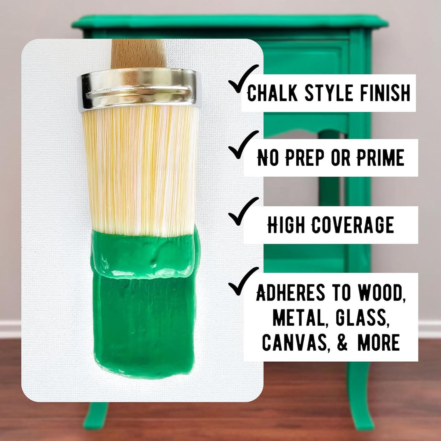 Daydream Apothecary Premium Chalk Style Paint for Furniture, Home Décor, Wood, DIY Interior Projects, Quick Dry, No Prep or Prime Needed, Matte Green - 8oz