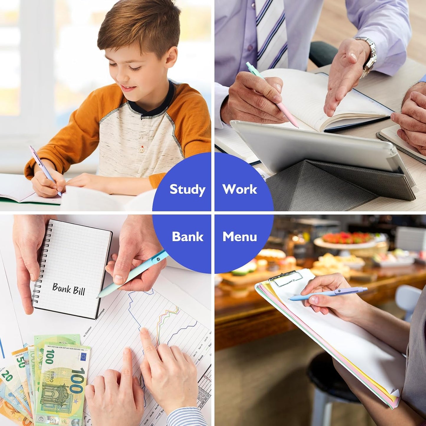 Vanhench 5Pcs Gel Pens, 0.5mm Black Ink Cute Pens for Journaling, Nurse Gifts Accessories for Work, Preppy Stuff & Aesthetic Trendy Stuff, Cool Teen Girl Gifts for 8 9 10 11 12 13 14 Year Old Girl