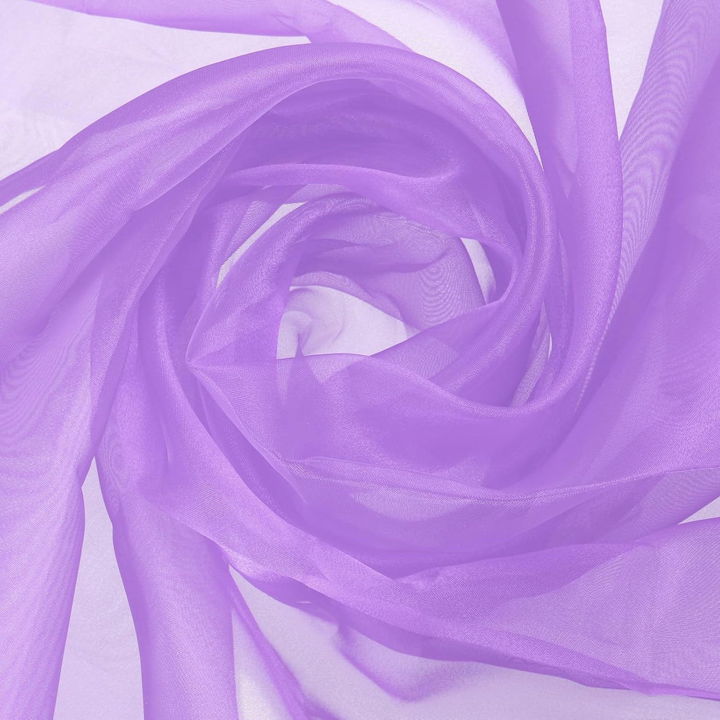 MECCANIXITY Iridescent Sheer Organza Fabric, 2 Yards x 59 Inches Solid Holographic Shiny Fabric Organza Cloth for Wedding, Curtains, Costume, Photo Background, Snow Blue