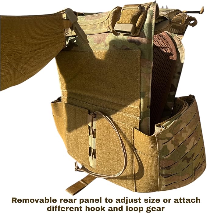 Redemption Crusader 2.0 Molle Quick Release Buckles Airsoft Vest With Adjustable Size Sides And Triple Pouch
