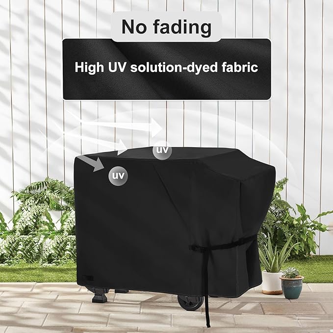 NettyPro Griddle Cover for Blackstone 28" Griddle with Single Shelf, Waterproof Heavy Duty 2 Burner Flat Top Gas Grill Cover 28" Cooking Station Camping, Black