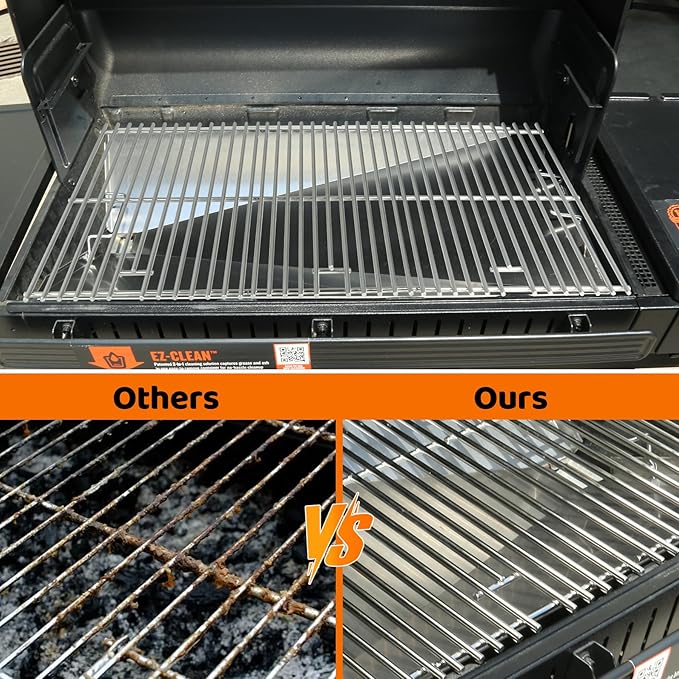 Stainless Steel Cooking Grates for Traeger Woodridge Pro Pellet Grill,Grill Grates for Traeger Woodridge Elite Pellet Grill, Sear Grate Grill Grids Replacement Parts for Traeger Grills Accessories