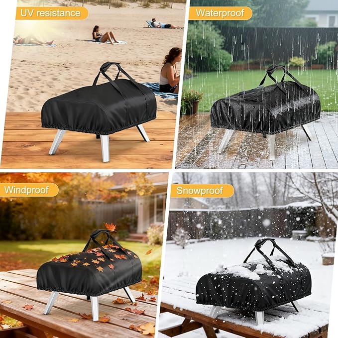 Pizza Oven Cover for ooni Koda 16,Waterproof Pizza Oven Accessories Carry Cover for Outdoor,600D Pizza Oven Covers with Pocket