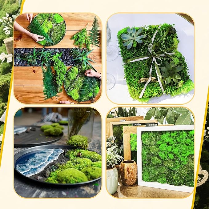 Zeyune 2 Pcs Fake Moss Table Runner for Crafts 12'' x 71'' Artificial Moss Sheet Roll Waterproof Carpet Blanket for Wall Roof Garden Wedding Birthday Party Table Decoration (Light Green)