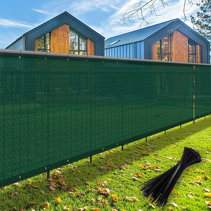 LOVE STORY Custom Size 3'x4' Dark Green Balcony Privacy Screen,UV Block Privacy Fence Screen,90% Shield for Outdoor Pool Garden Apartment Railing