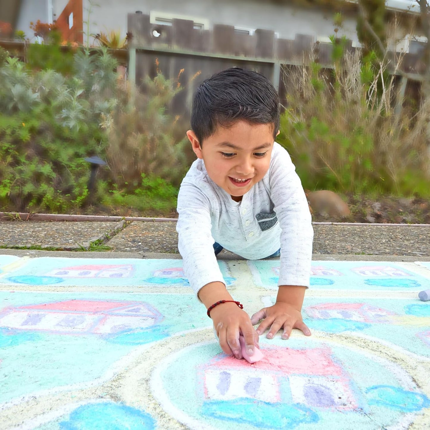 Colorations Sidewalk Chalk – 50pc 4” x 1” Washable, Bright Colored Chalk Set – Fun Kid Art Colors & Patterns – Draw on Classroom Chalkboard or Outdoor Playground – Jumbo Bulk