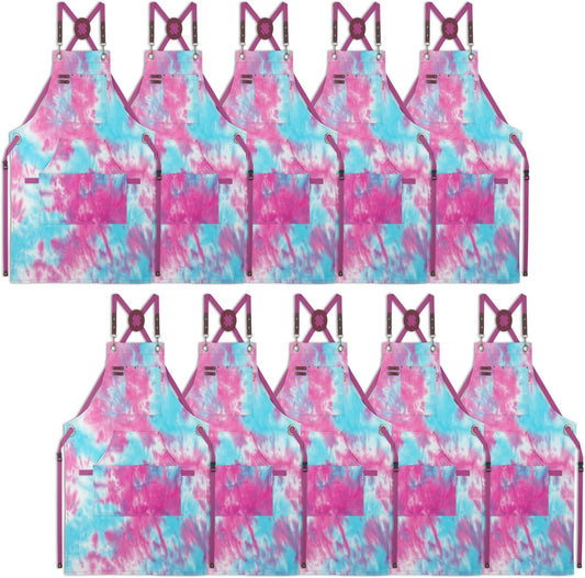 10 Pack Kitchen Apron, Work Apron, Canvas, Multiple Pockets, Gardening, Painting, BBQ, Artist, Carpenter, Sizes M to XXL, Phantom Blue