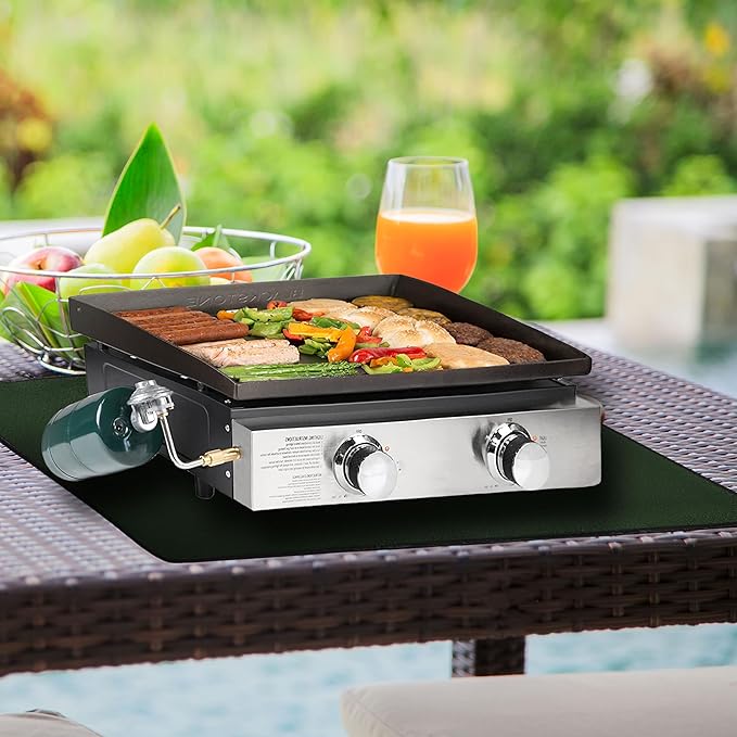 Blackstone Griddle BBQ Mat - Heat Resistant, Fireproof, Protects Outdoor Grill Table and Indoor Fireplace - 0.04in Thickness