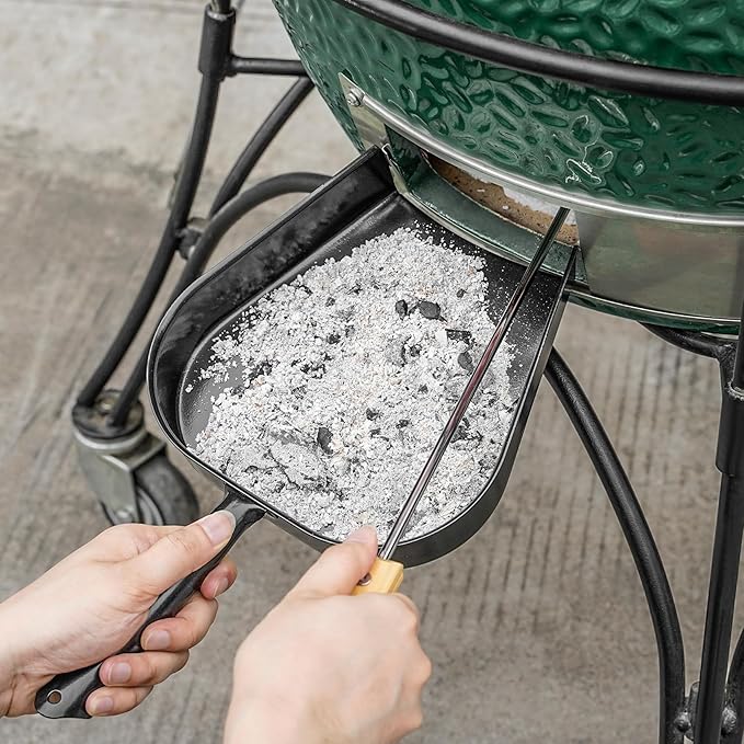 onlyfire Barbecue Ash Removal Pan Fits for Kamado/Ceramic Grill Likes Big Green Egg, Kamado Joe,Pit Boss,Louisiana,Grill Dome,Vision Grills,Char-Griller etc