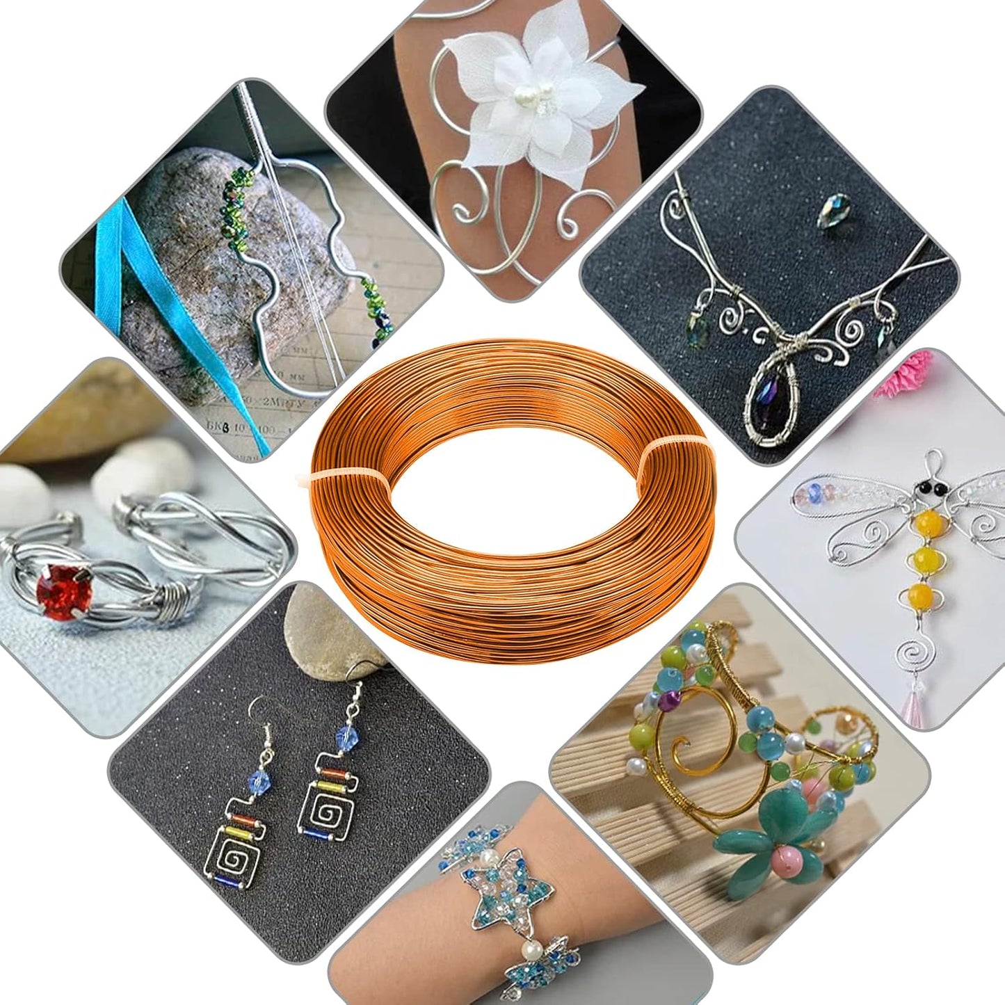 3mm Aluminum Craft Wire, 50 Feet 9 Gauge Bendable Anodized Metal Wire for Sculpting, Jewelry Making, Armature Making, Wire Weaving and Wrapping