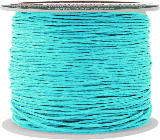 Mandala Crafts 0.5mm 109 Yards Turquoise Cotton Waxed Cord for Jewelry Making Bracelet Cord Waxed String - Beading String Thread Jewelry Cords for Necklaces String