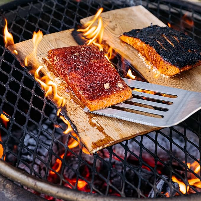 Breeo Smokeless Fire Pit Grilling Bundle (X Series 24 Corten Steel, Outpost Grill, Ash Shovel, & Lid) | 27.5 inch Smokeless Firepit for Outside | Ideal for Families, Gifts for Dad