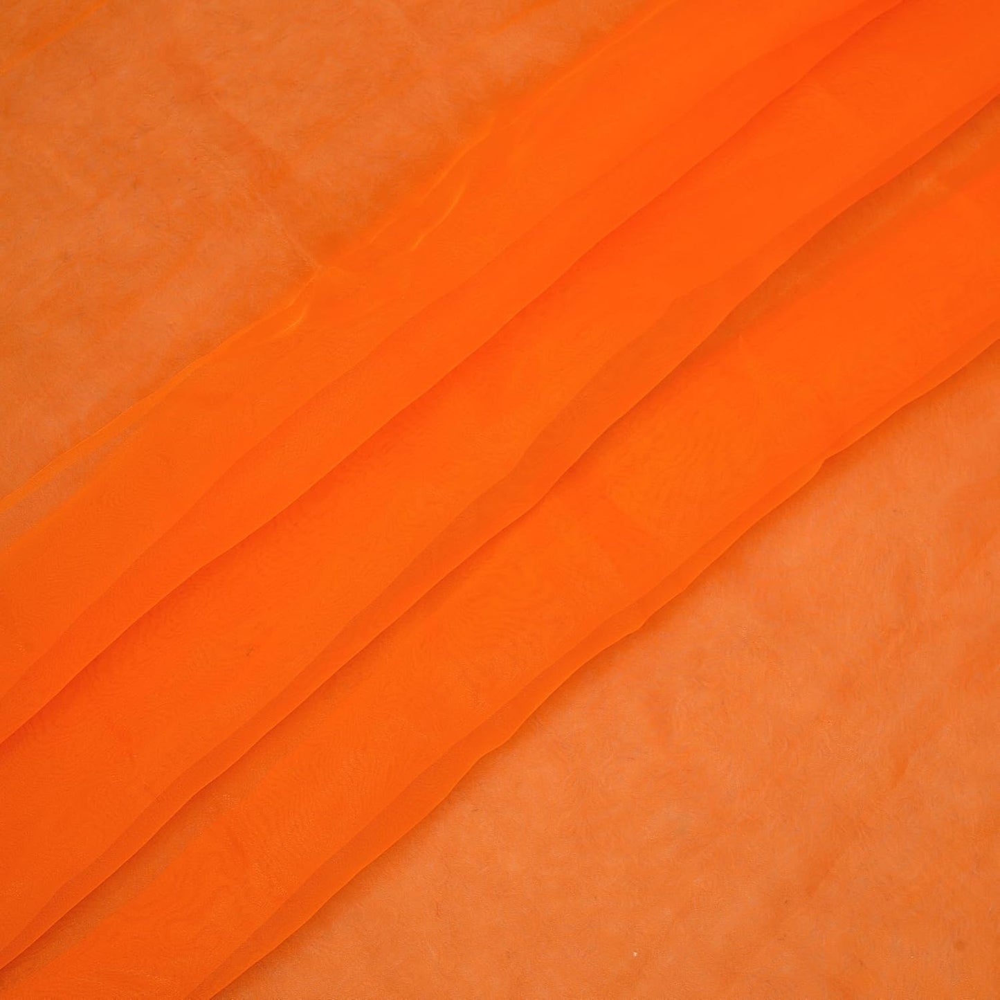 Organza Fabric 10 Yard Bridal Solid Sheer Bolt for Home Décor, Table Décor, Bridal, Fashion, Crafts, Decorations Silky Shiny Organza 44" - (10 Yard, Orange)
