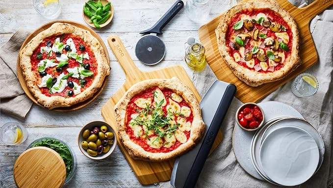 Ooni Koda 12 Portable Gas Pizza Oven Bundle - Pro Pizza Oven Bundle - 12" Bamboo Pizza Peel and IR Thermometer