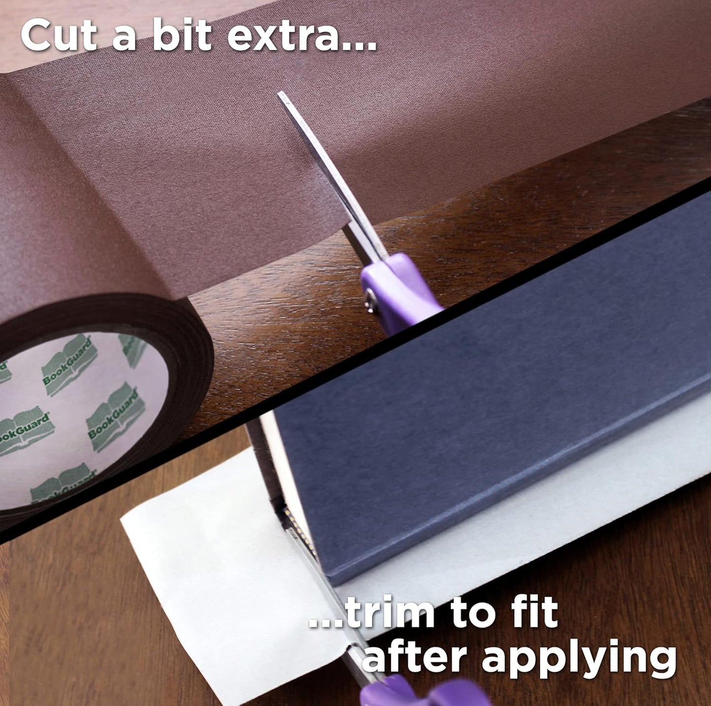 BookGuard 4 inch Premium Bookbinding Repair Cloth Tape, 15 Yard Roll, Brown