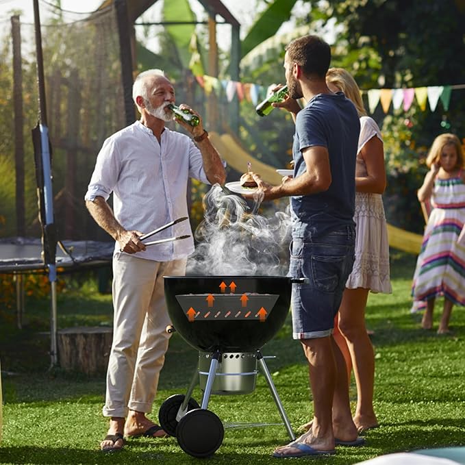 onlyfire Stainless Steel Charcoal Basket Charcoal Briquet Holder for Weber 22 Inch Kettle Grills and Other Similar Charcoal Grills