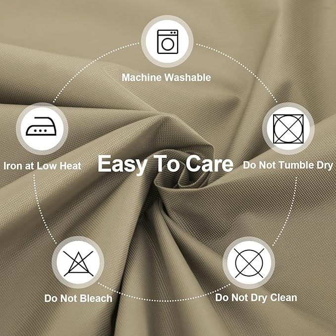 OutdoorLines Outdoor Waterproof Patio Table Furniture Set Covers - Round Couch Sectional Cover Outside Weatherproof Patio Furniture Covering for Deck, Lawn and Backyard 96" Dia x 28" H, Camel