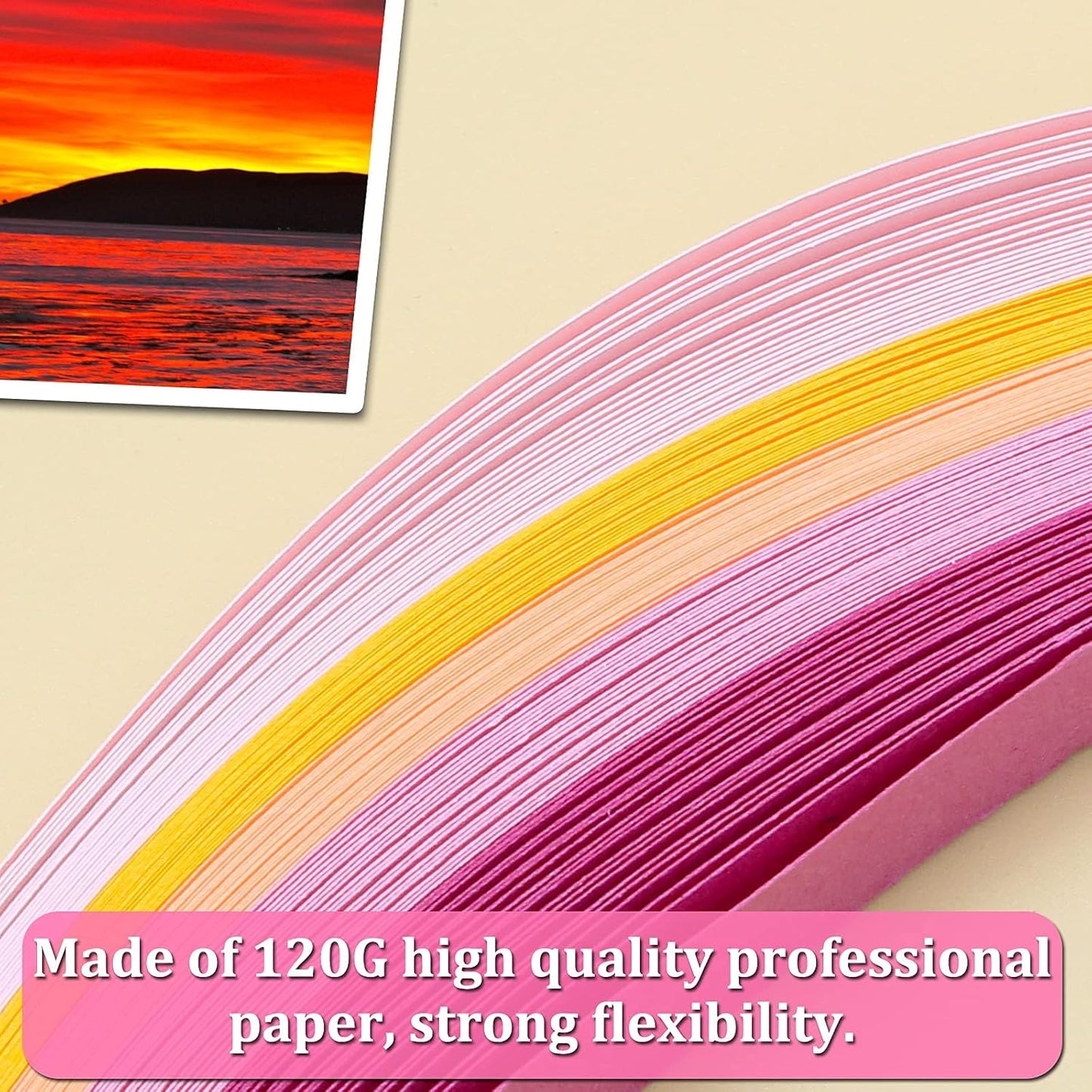 Zorfeter 9 Sets Multi-Color Quilling Paper Strips Kits 900 Strips 42 Colors, 10mm Width, 15" Length