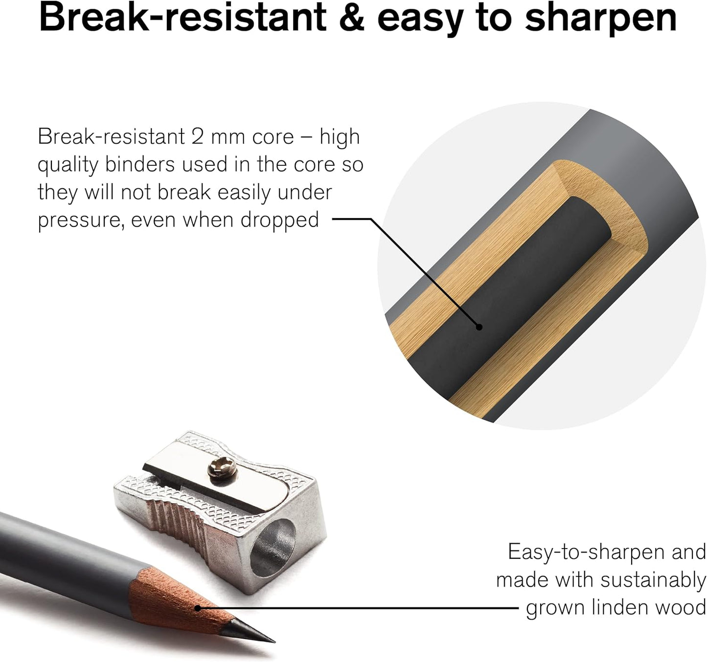 Winsor & Newton Studio Collection, 6 Count, Charcoal Pencils