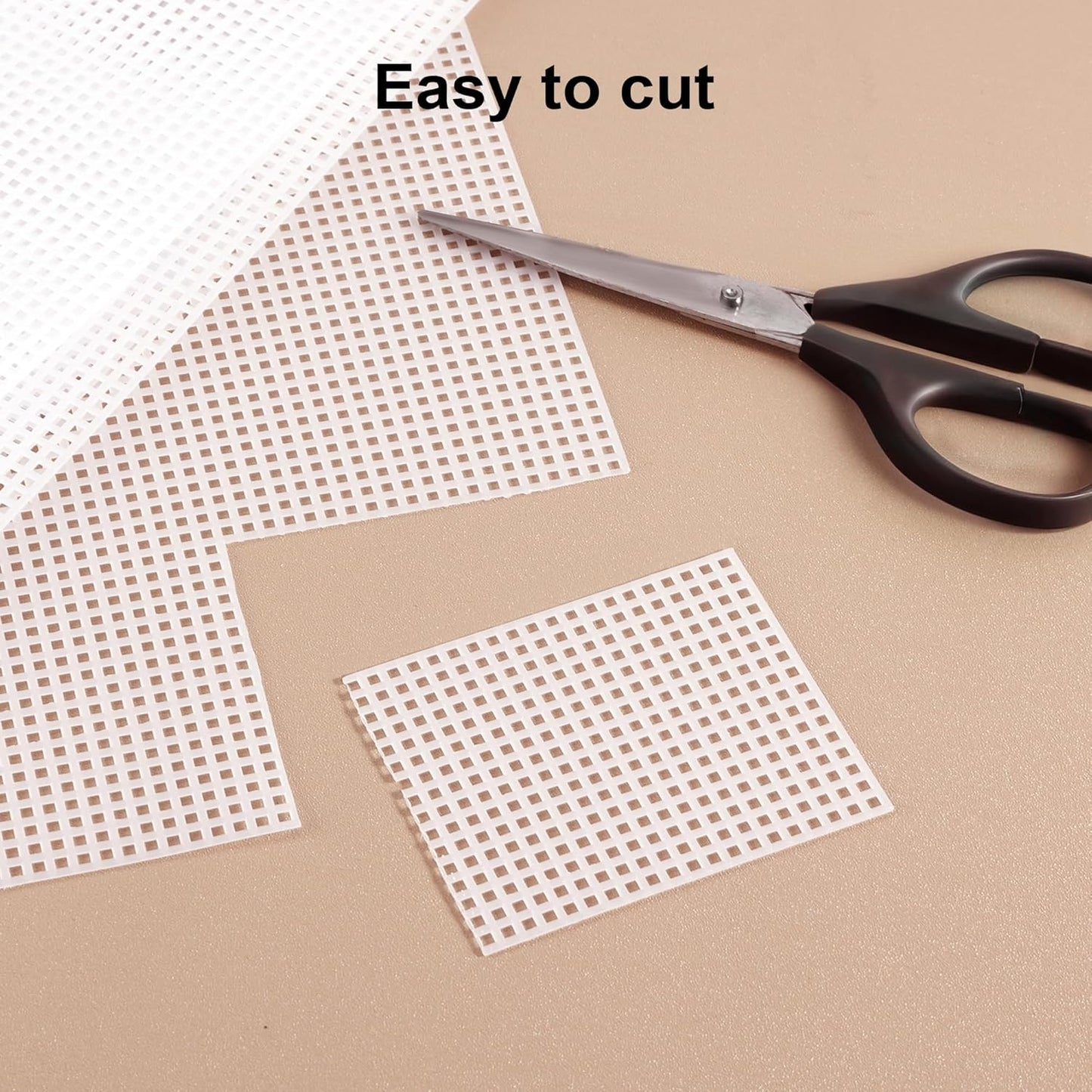 Pllieay 7PCS 7 Count Plastic Canvas Sheets, 10.2 x 13.2 inch Plastic Mesh, Eye Mesh for Embroidery, Acrylic Yarn Crafting, Knit and Crochet Projects, Make Aquarium Dividers (with 5Pcs Weaving Needles)