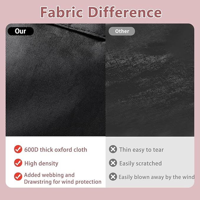 86 in Island Grill Cover,86 Inch Island BBQ Grill Head Cover,Heavy Duty Waterproof Outdoor Grill Cover,Black
