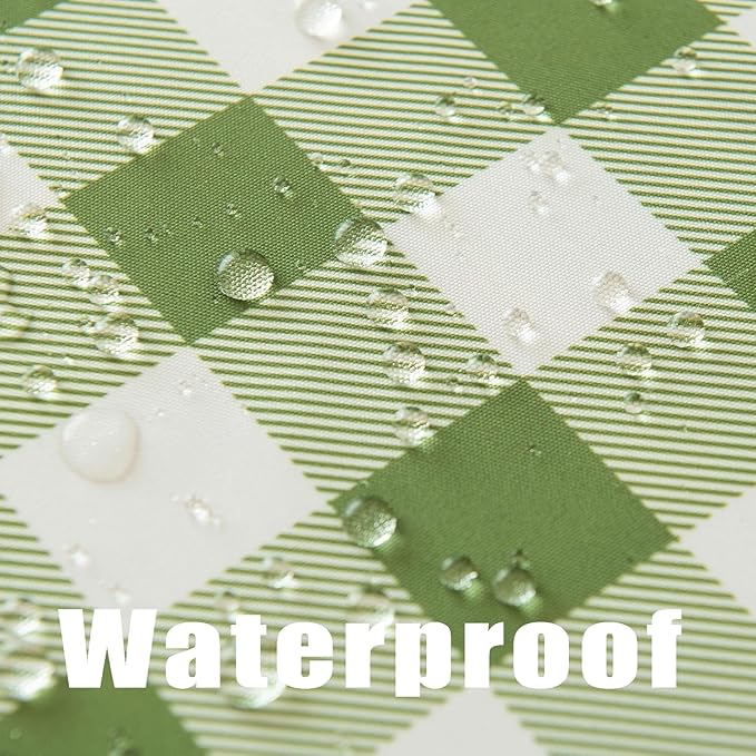 Waterproof Checkered Tablecloth Runner Fabric - Rectangle 12x108 Inch Classic Gingham Buffalo Plaid Table Cloth for Indoor/Outdoor Use - Table Cover for Kitchen, BBQs, and Parties