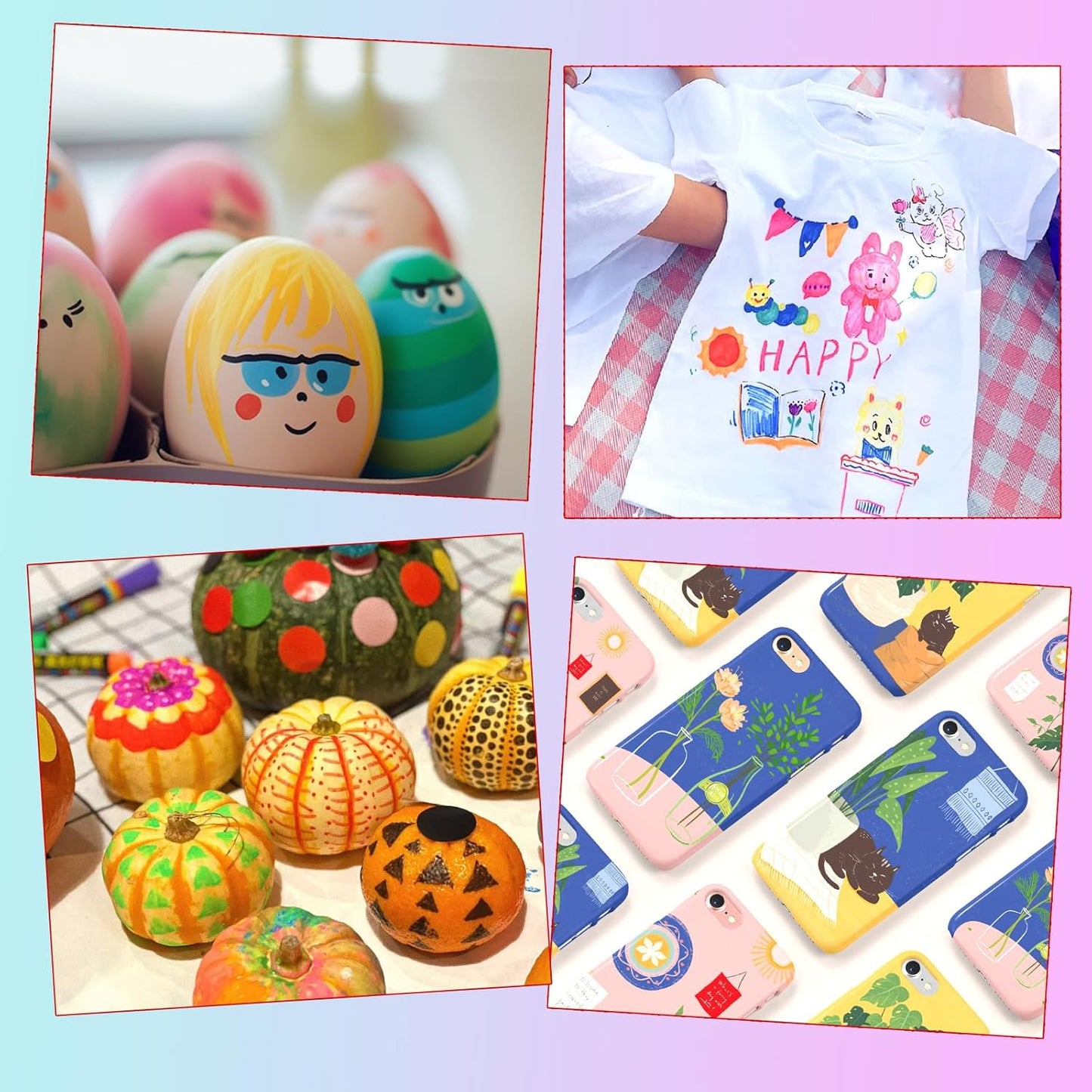 FUMILE 28 Colors Dual Tip Acrylic Paint Marker, Paint Pens paint Markers Fine Tip and Brush Tip for Rock,Wood,Plastic,Glass,Ceramic,Canvas.Acrylic Markers for Adult Coloring Book and Cards