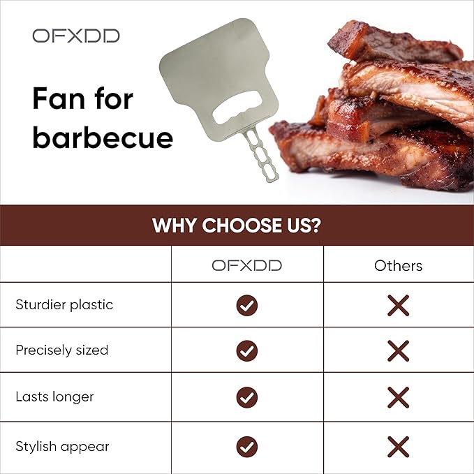 Heat Resistant Plastic Barbecue Hand Fan BBQ Flame Blower, Bbq hand fan color may vary